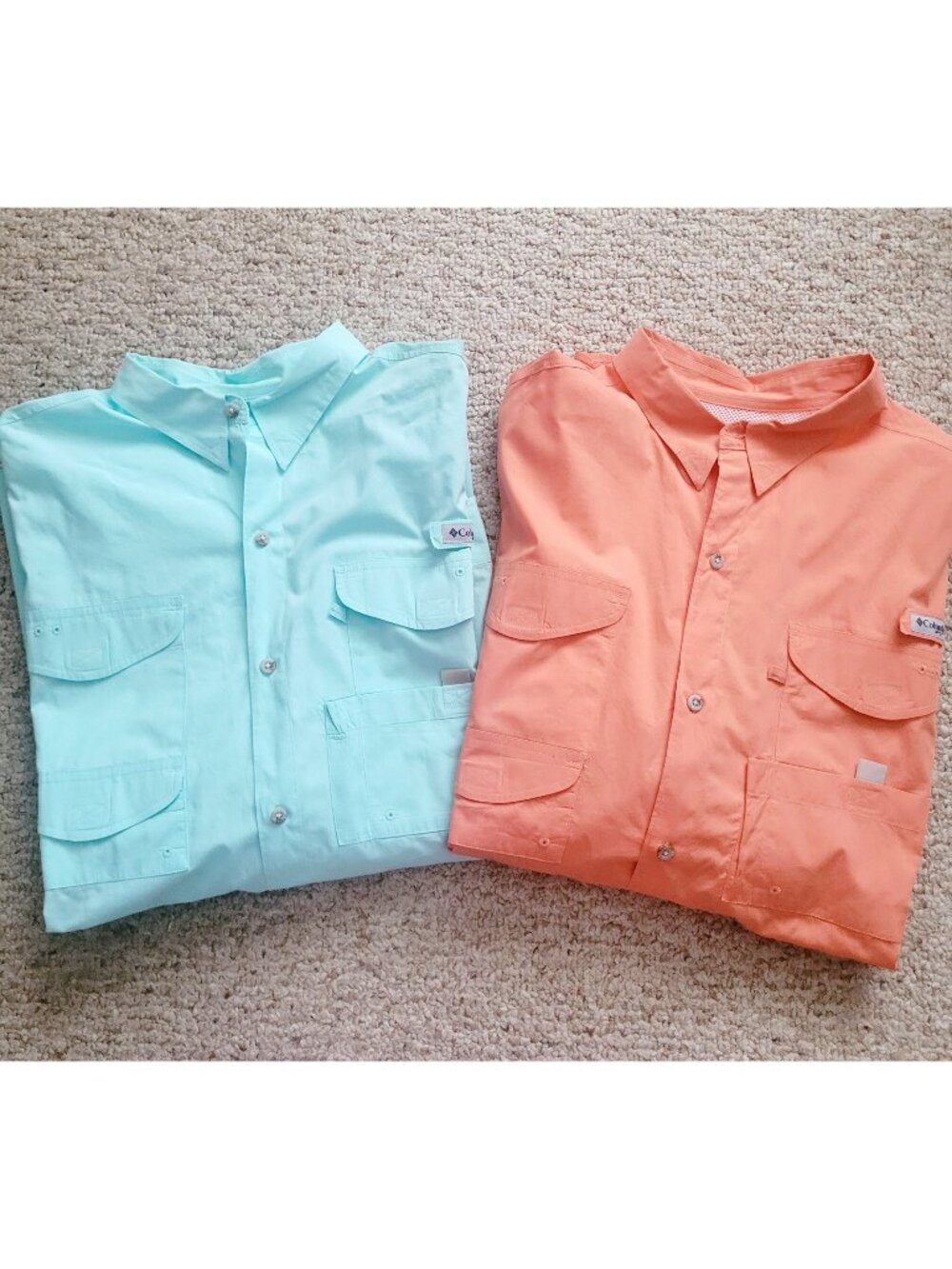 Columbia PFG Shirt Men's Size 2XL Long Sleeve Button Up Fishing Lot Of 2 Outdoor